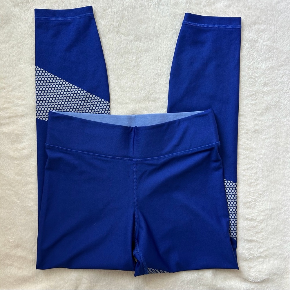 Under Armour Women's Blue Leggings with Silver Accents